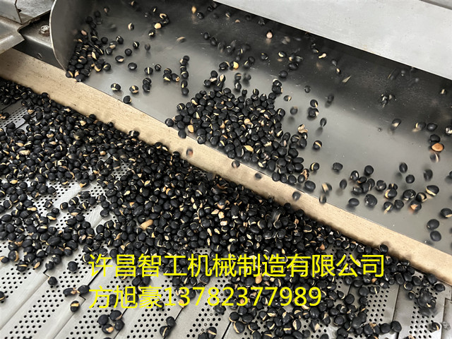 客戶寄來(lái)黑豆來(lái)廠試機(jī)炒制
